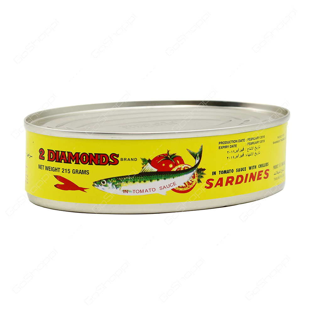 2 Diamonds Sardines In Tomato Sauce With Chillies 215 g