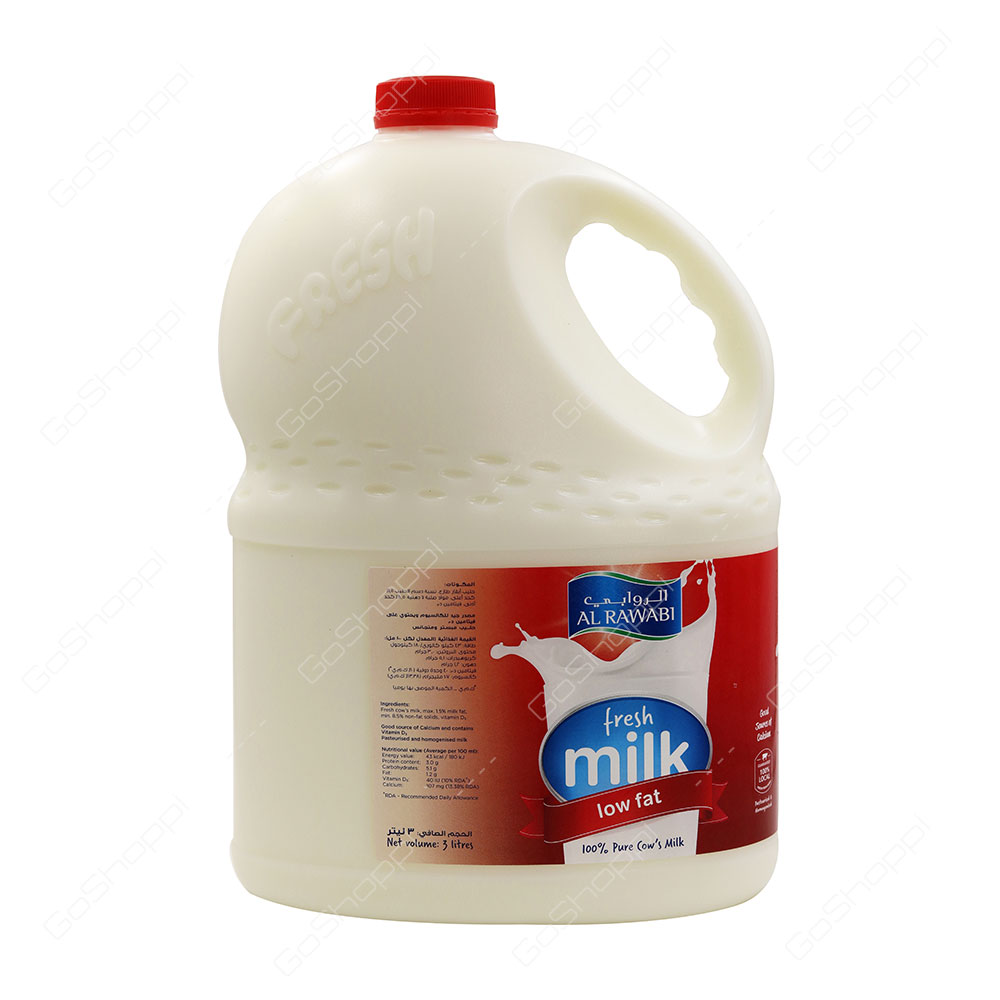 Al Rawabi Fresh Milk Low Fat 3 l