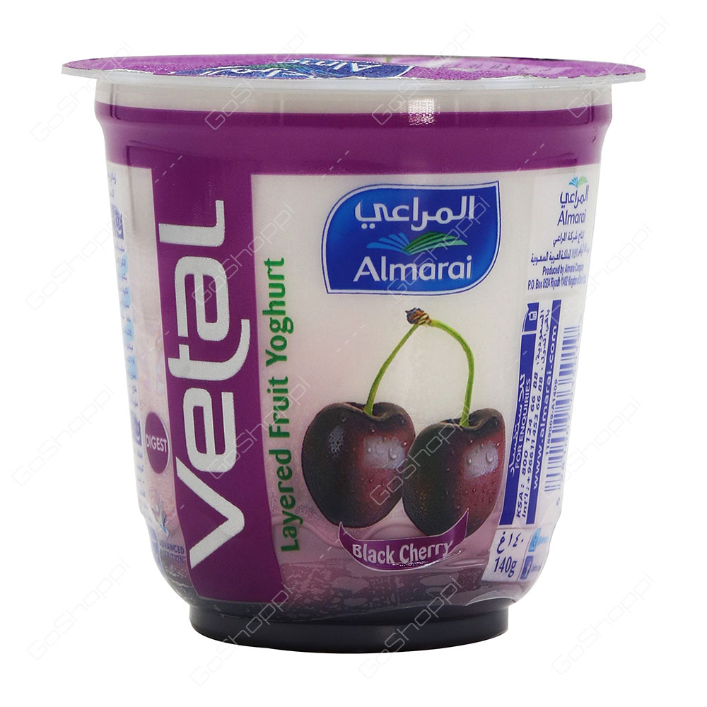 Almarai Vetal Layered Fruit Yoghurt Black Cherry 140 g