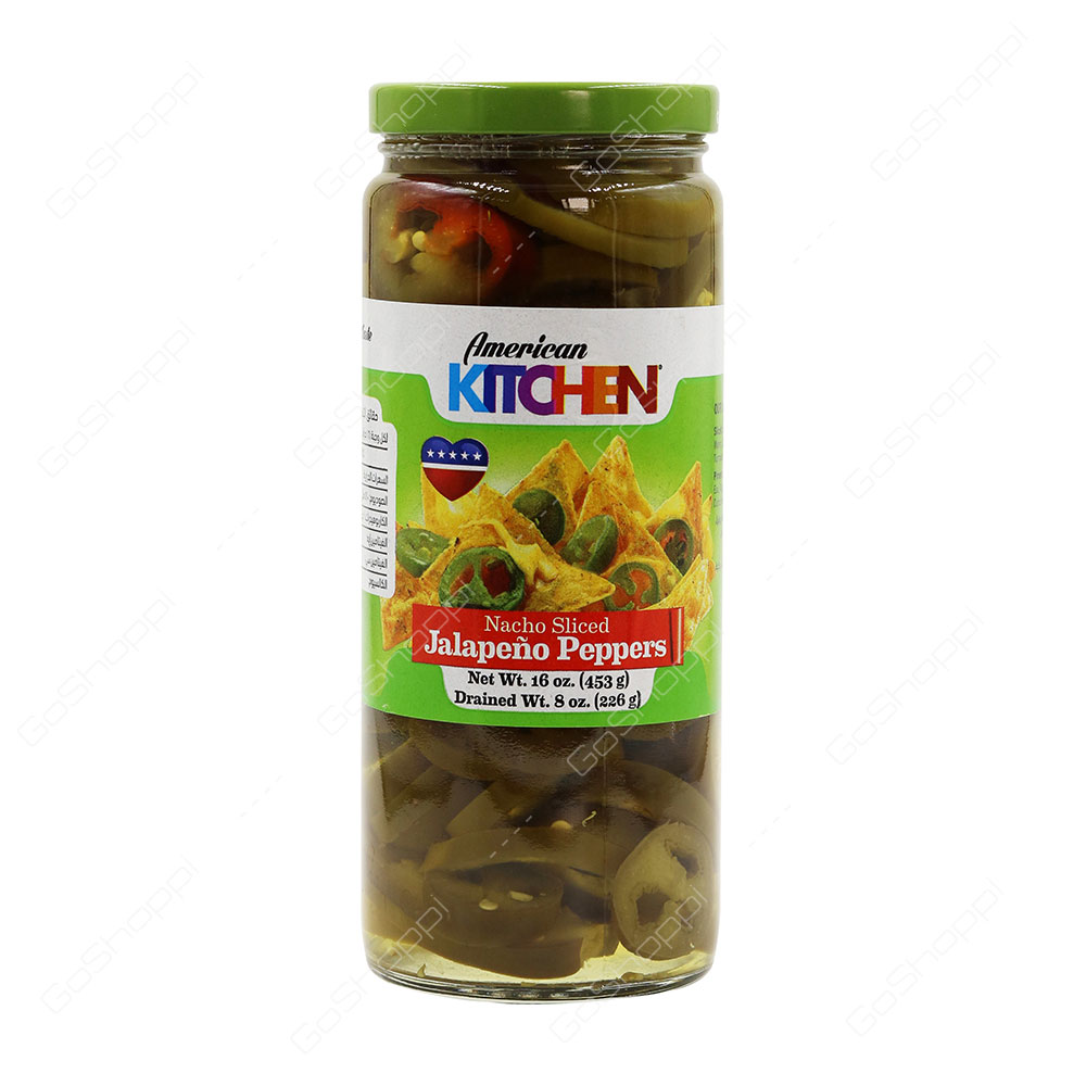 American Kitchen Nacho Sliced Jalapeno Peppers 453 g