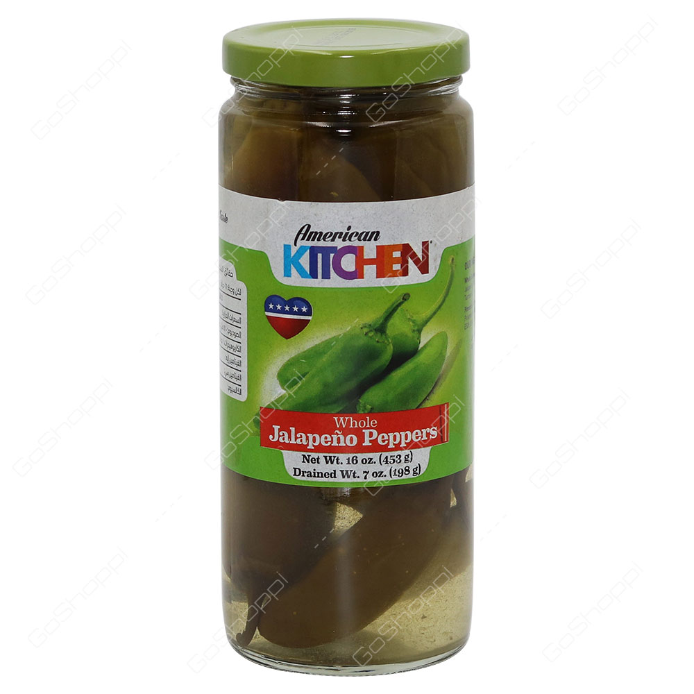 American Kitchen Whole Jalapeno Peppers 453 g