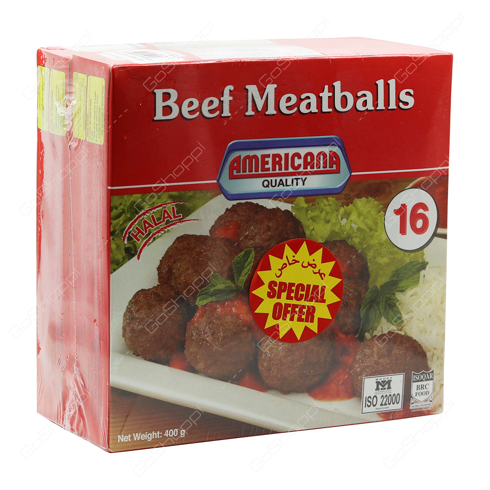 Americana Quality Beef Meatballs Halal 2X16 pcs