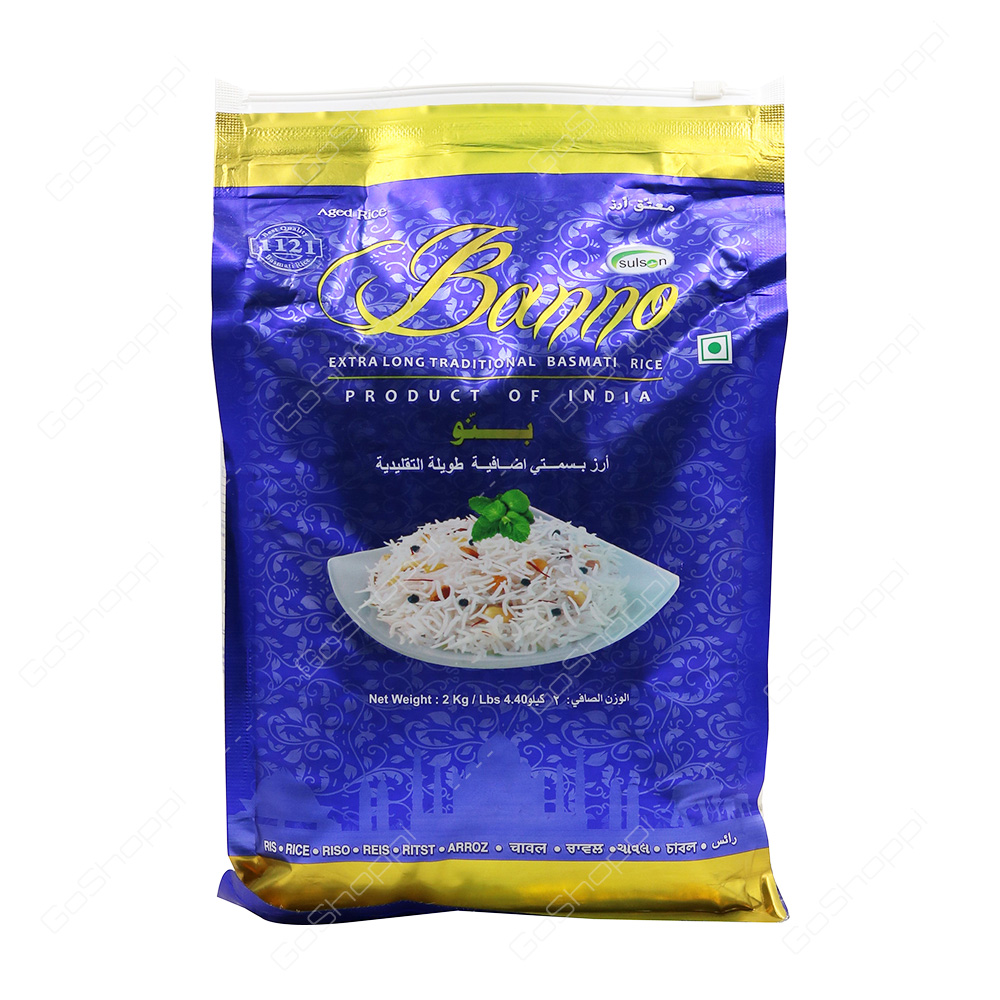 Banno Extra Long Traditional Basmati Rice 2 kg