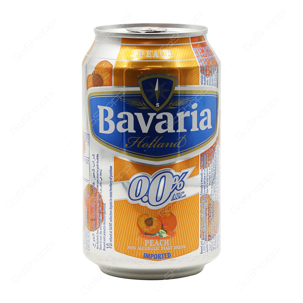 Bavaria Peach Non Alcoholic Malt Drink Can 330 ml