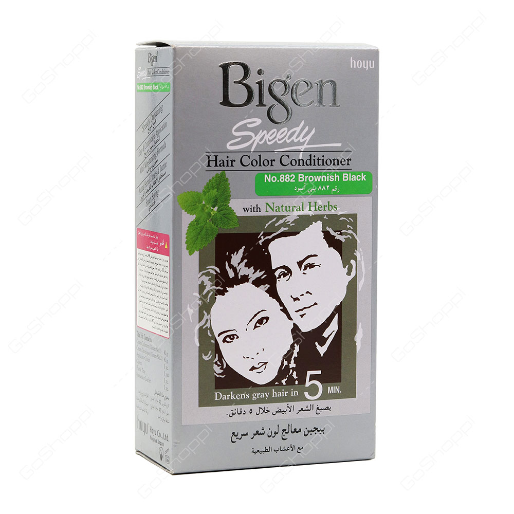 Bigen Speedy Hair Color Conditioner No 882 Brownish Black 80 g