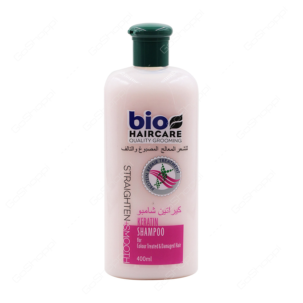 Bio Haircare Keratin Shampoo for Colour Treatment and Damaged Hair 400 ...