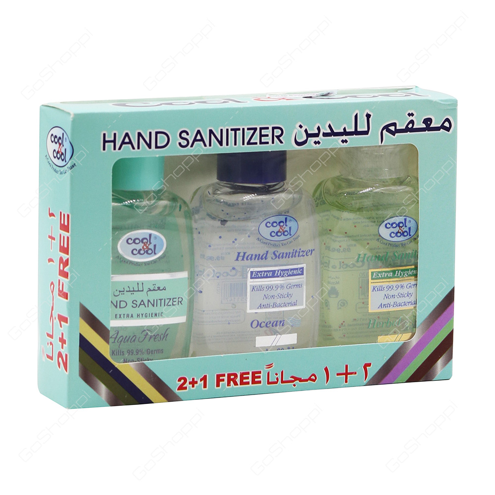 Cool And Cool Hand Sanitizer Assorted 3X60 ml