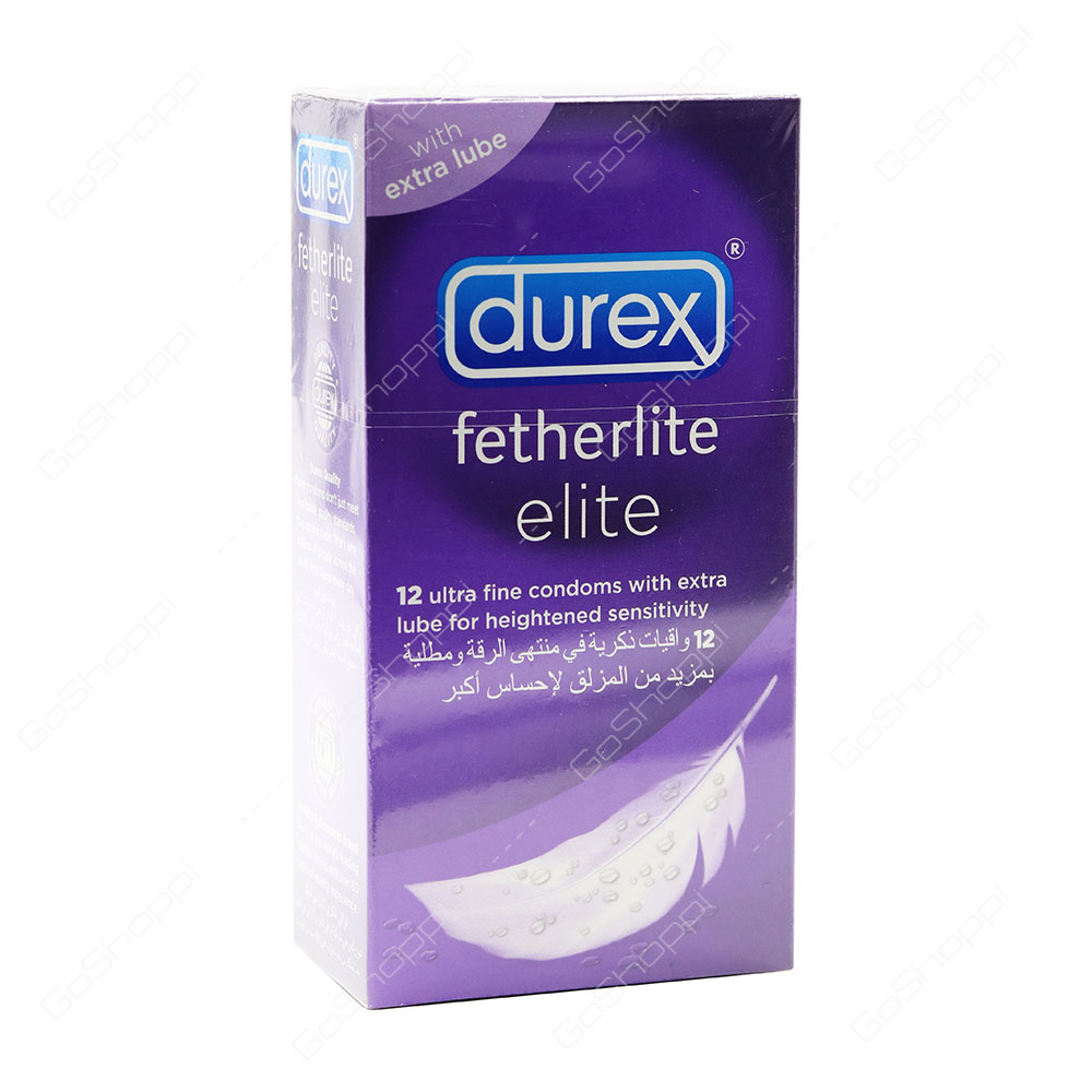 Durex Fetherlite Elite Condoms With Extra Lube 12 pcs