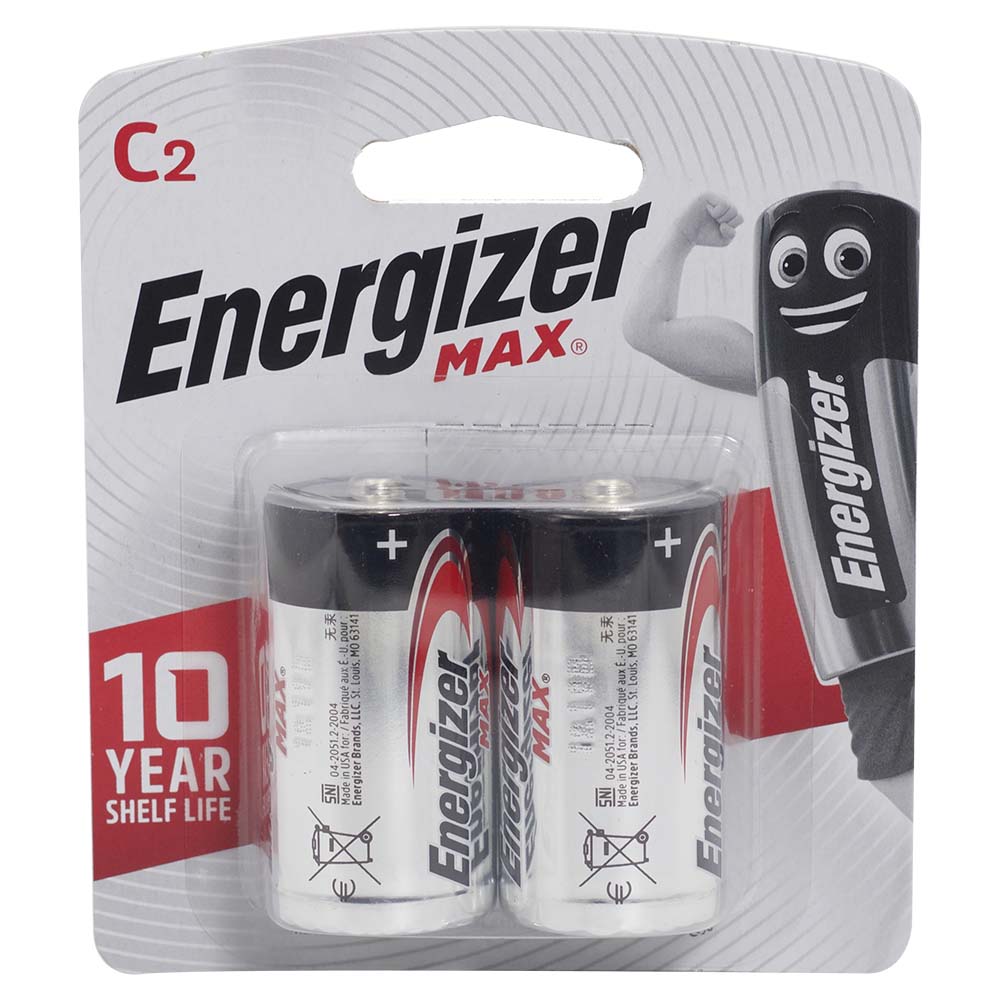 Energizer Max Batteries C2 2pcs - Buy Online