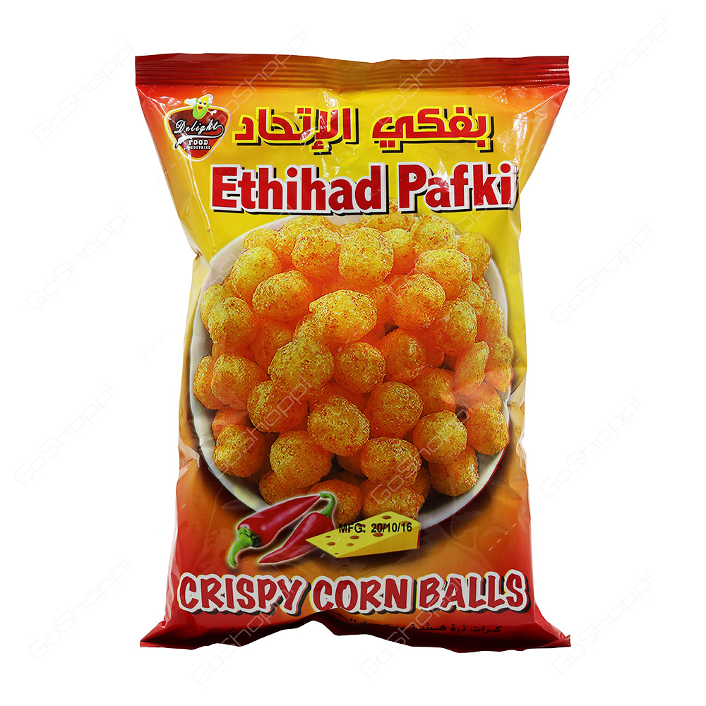 Ethihad Pafki Crispy Corn Balls Chilli Cheese Flavour 80 g