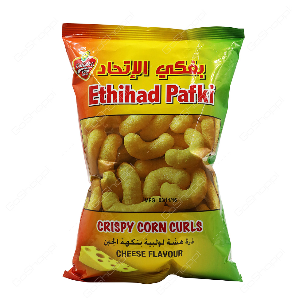 Ethihad Pafki Crispy Corn Curls Cheese Flavour 80 g