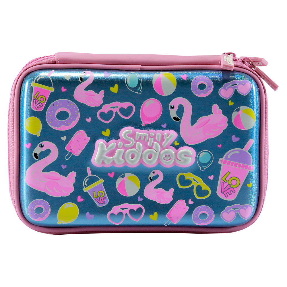 Fancy Double Compartment Pencil Case - Light Blue - Buy Online