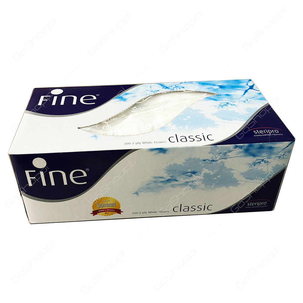 Fine Classic White Tissues 200 Tissues