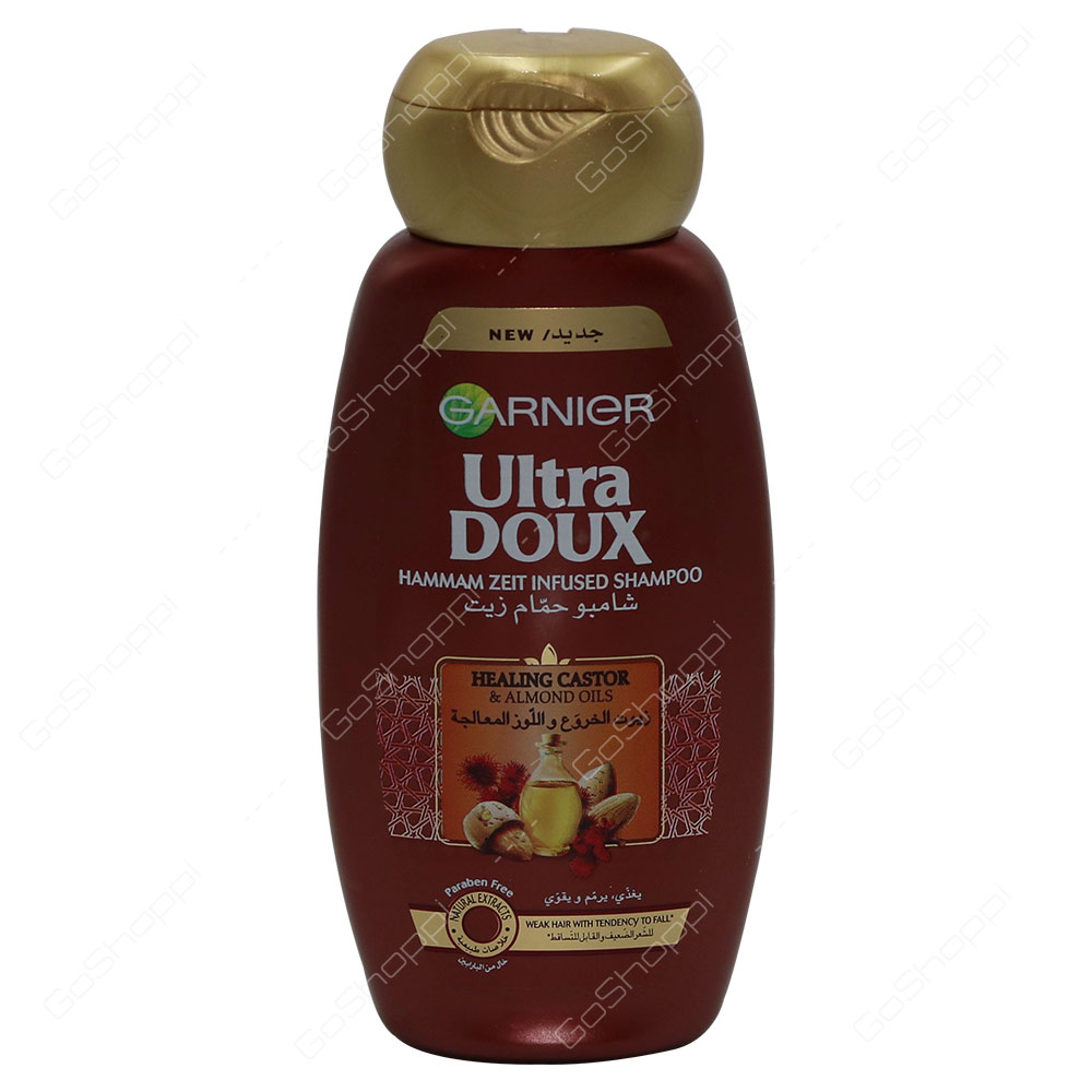 Garnier Ultra Doux Hammam Zeit Infused Shampoo With Healing Castor And Almond Oils 200 ml