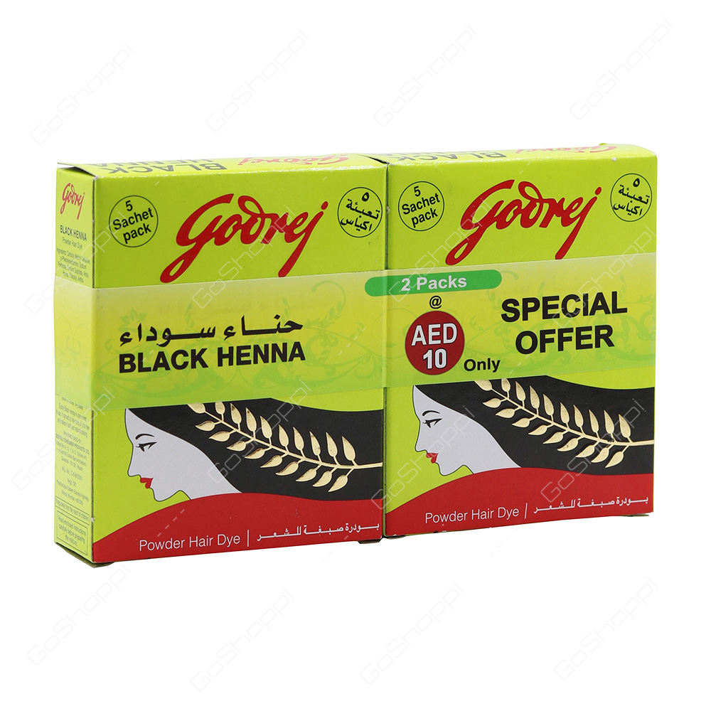 Godrej Black Henna 5 Sachet Pack 2 Pack