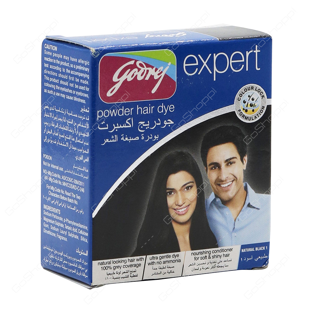 Godrej Expert Powder Hair Dye Natural Black 10 g