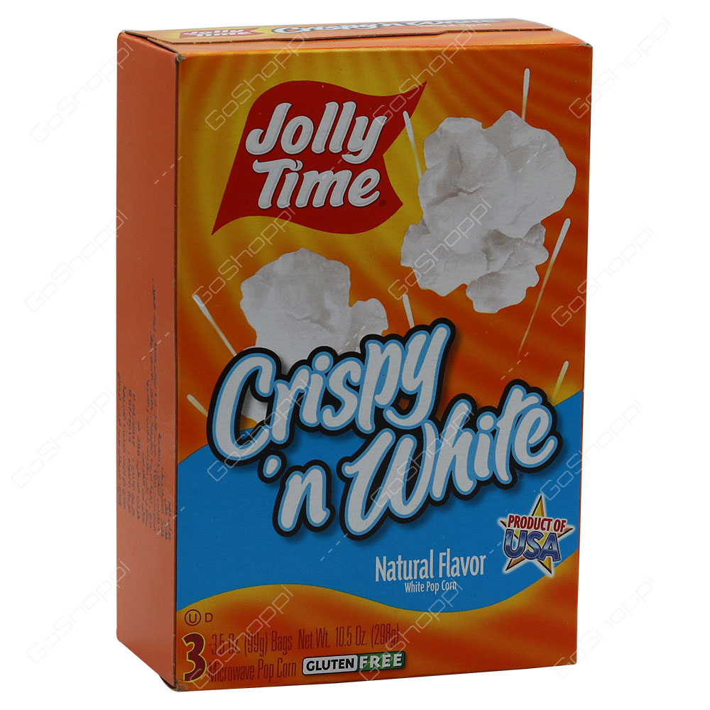 Jolly Time Crispy n White Natural Flavor Pop Corn 3X99 g