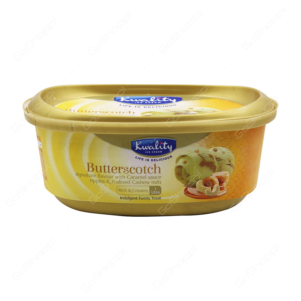 Kwality Butterscotch Icecream 1 l