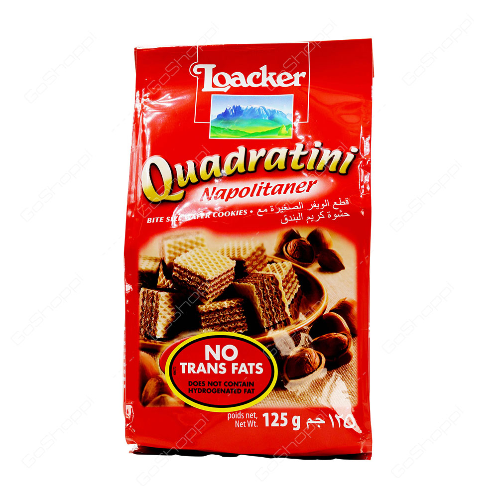 Loacker Quadratini Napolitaner Bite Size Wafer Cookies 125 g