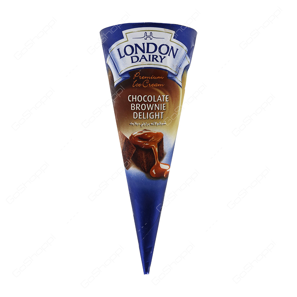 London Dairy Premium Icecream Chocolate Brownie Delight Cone 120 ml