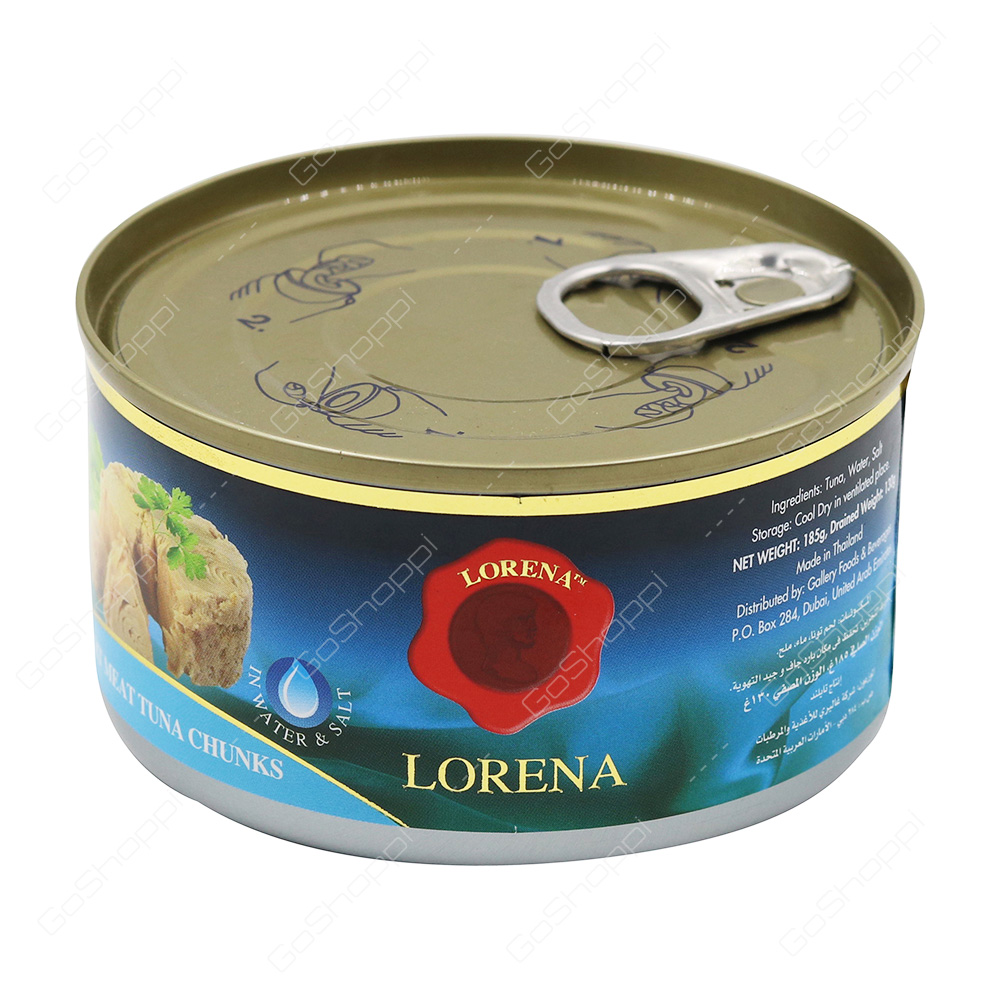 Lorena Light Meat Tuna Chunks In Water and Salt 185 g