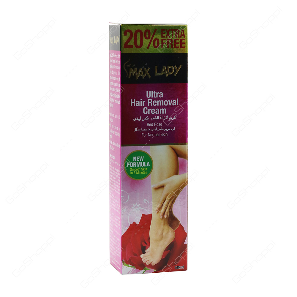 Max Lady Ultra Hair Removal Cream Red Rose 120 ml