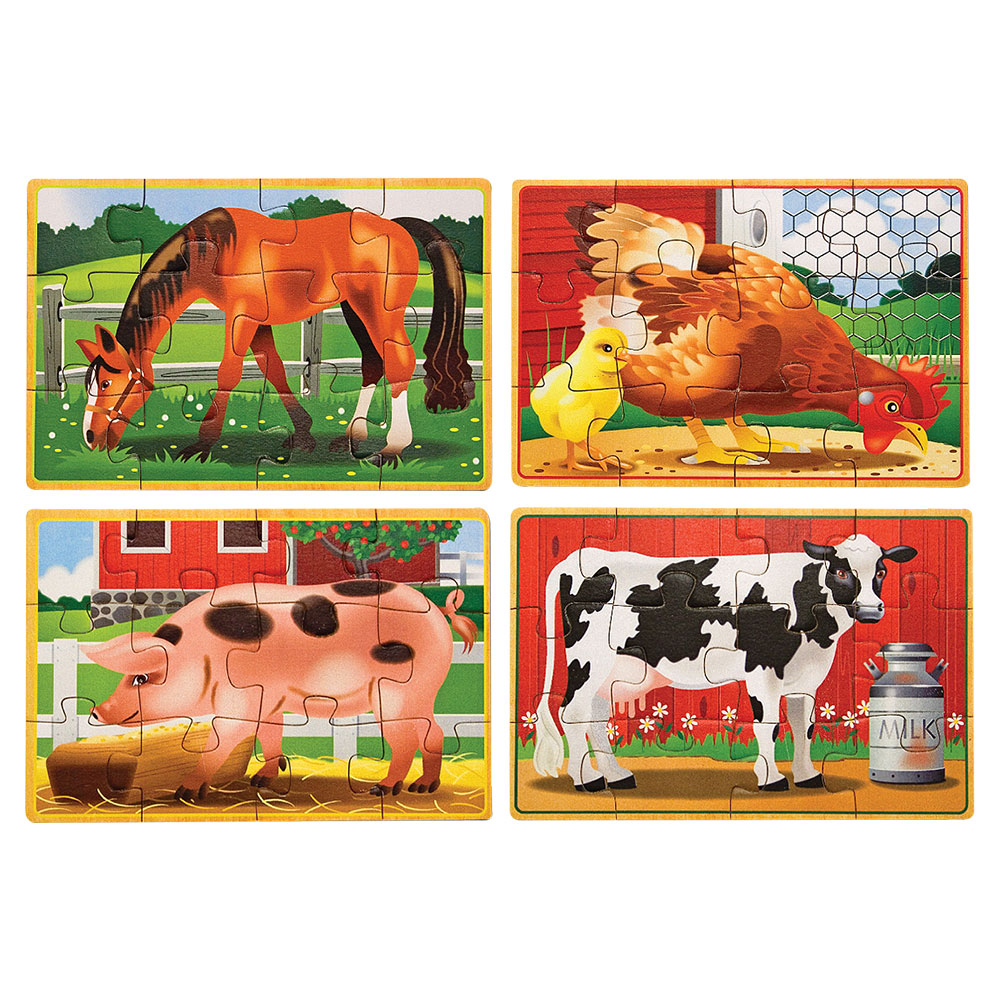 Melissa And Doug Farm Animals Jigsaw Puzzles In A Box - Buy Online