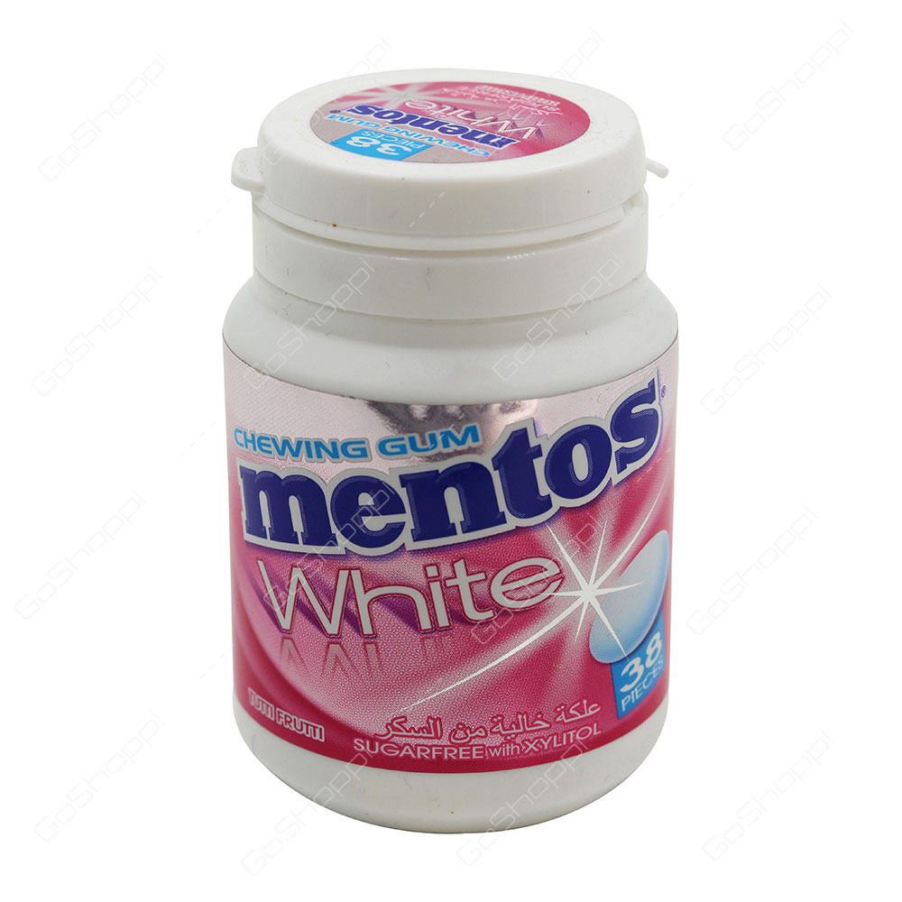 Mentos White Chewing Gum Tutti Frutti Sugarfree With Xylitol 38 pcs