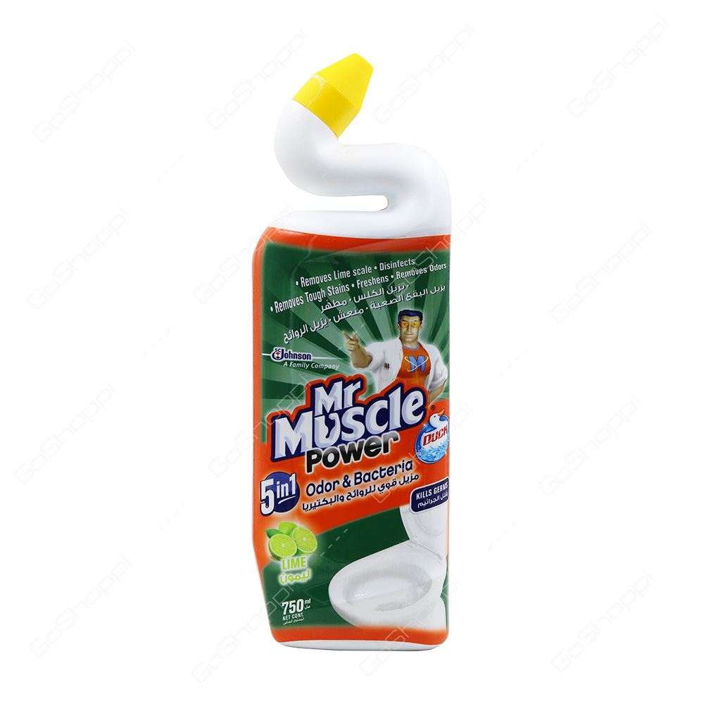 Mr Muscle Power 5 In 1 Odor And Bacteria Disinfectant Lime 750 ml