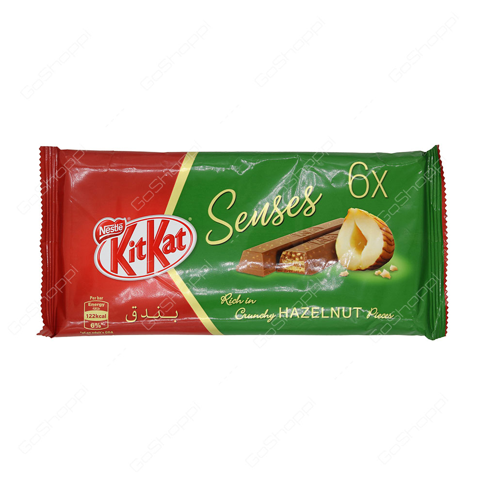 Nestle Kit Kat Senses Crunchy Hazelnut Pieces 6 Bars