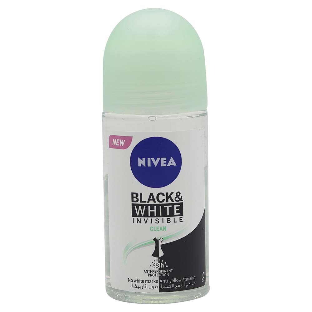 Nivea Black & White Invisible Clean 48H Anti-Perspirant 50ml