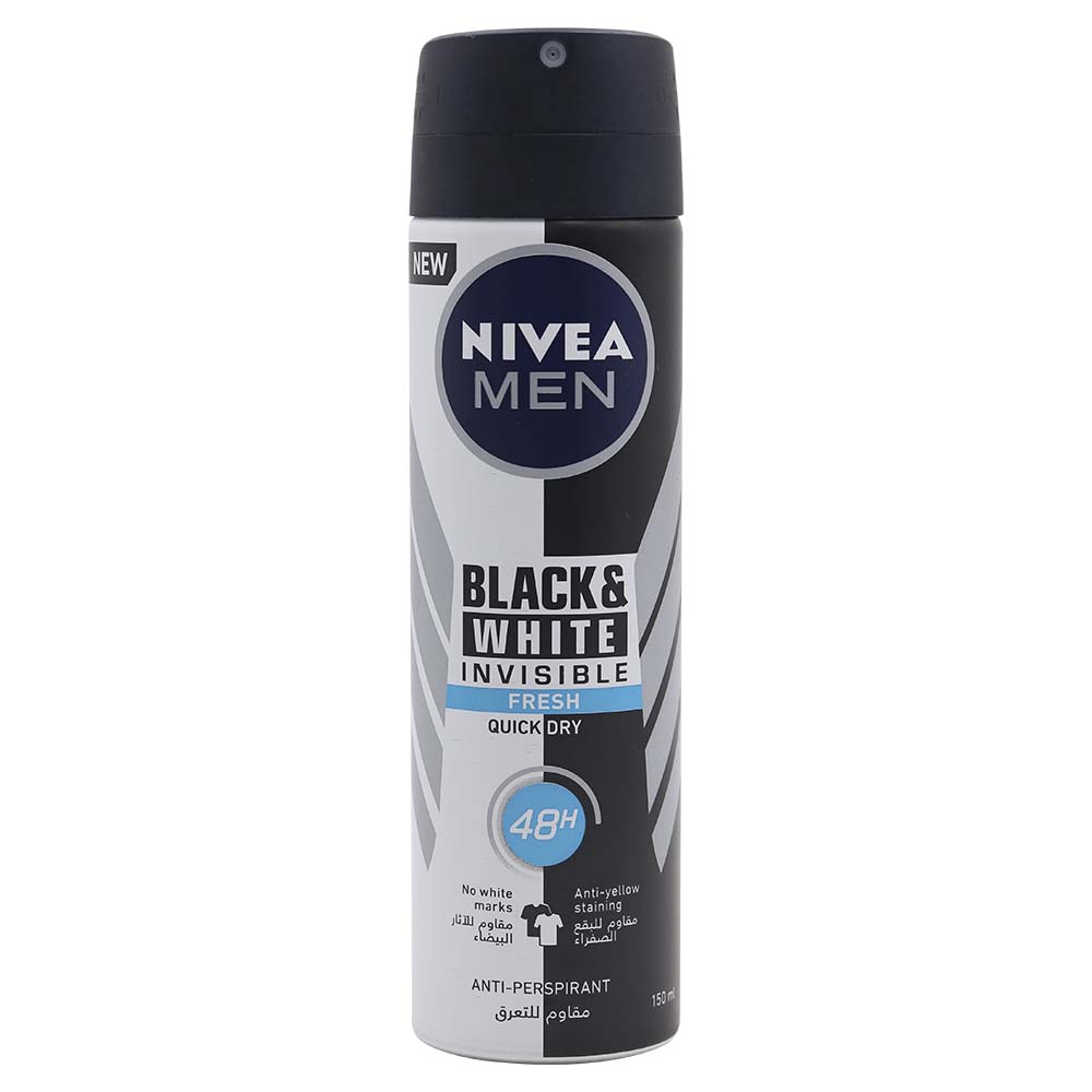 Nivea Men For Black & White Invisible Fresh Quick Dry 48H Anti-Perspirant 150ml