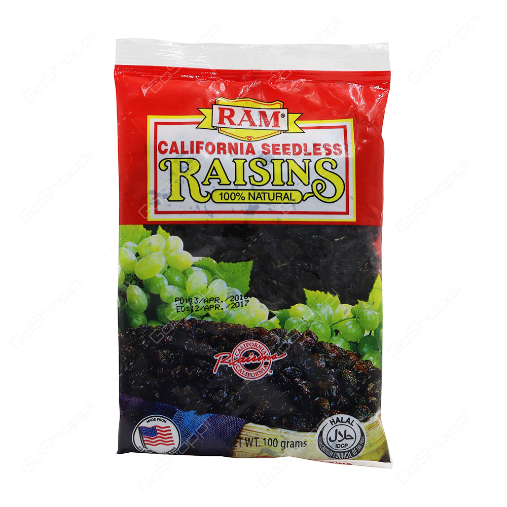 Ram California Seedless Raisins 100 g