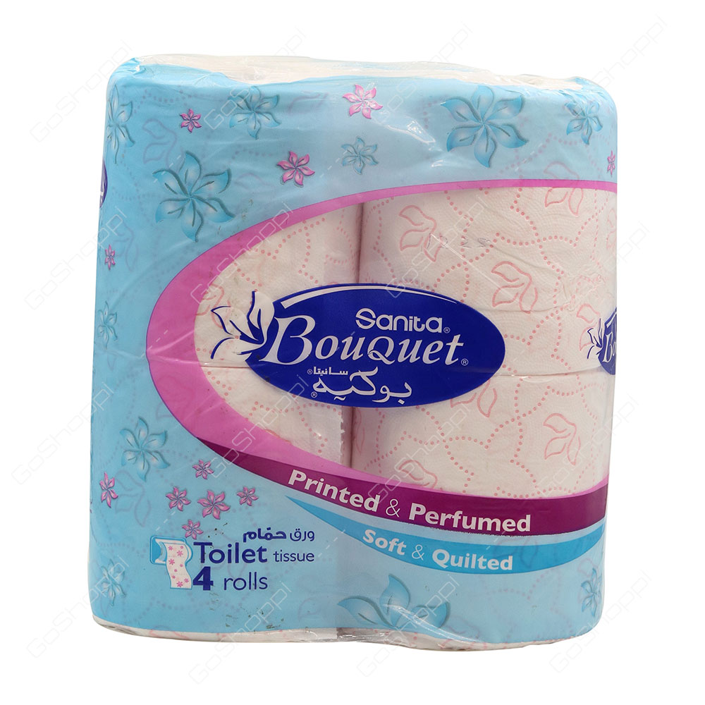 Sanita Bouquet Printed and Perfumed Toilet Tissue 4 Rolls