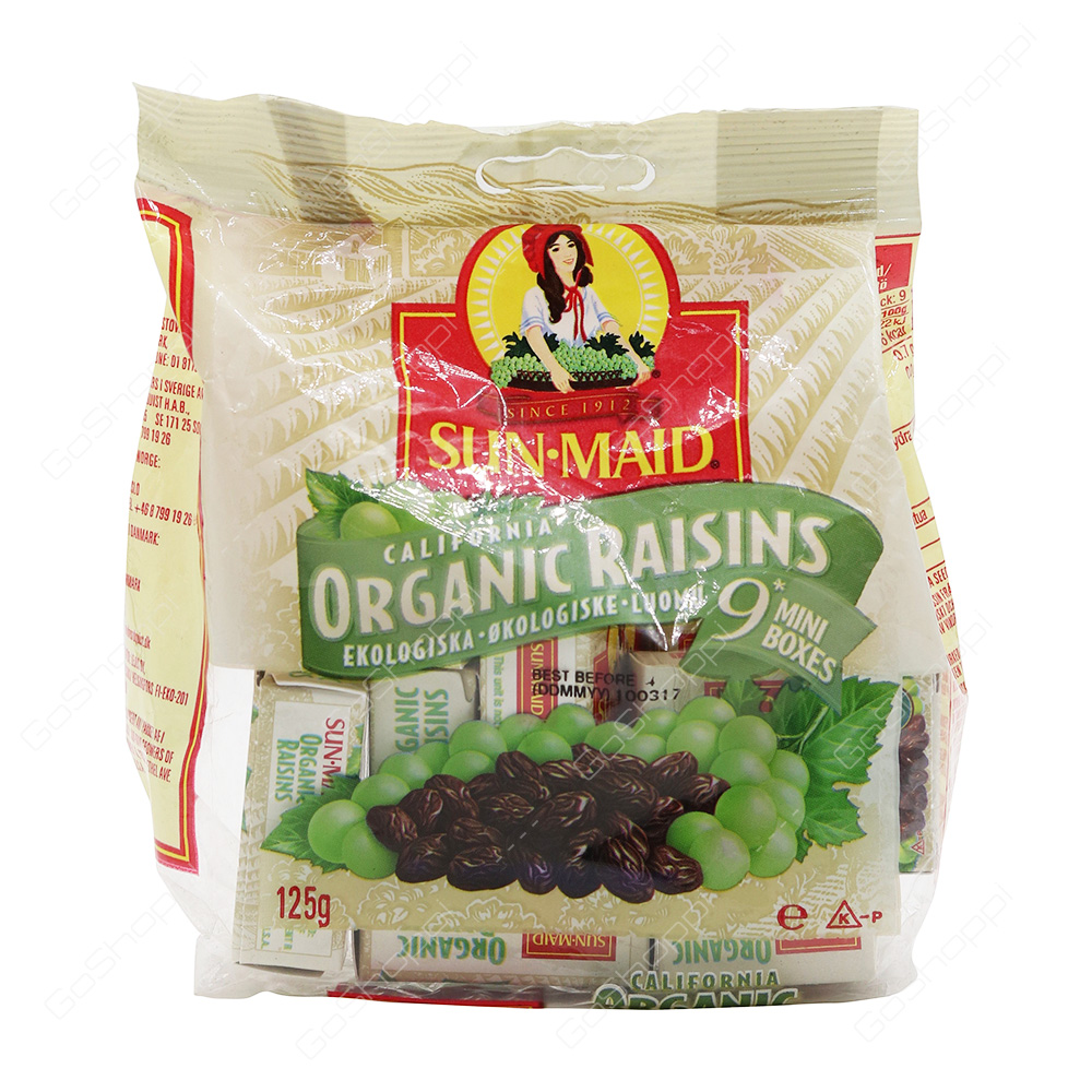 Sun Maid California Organic Raisins 125 g