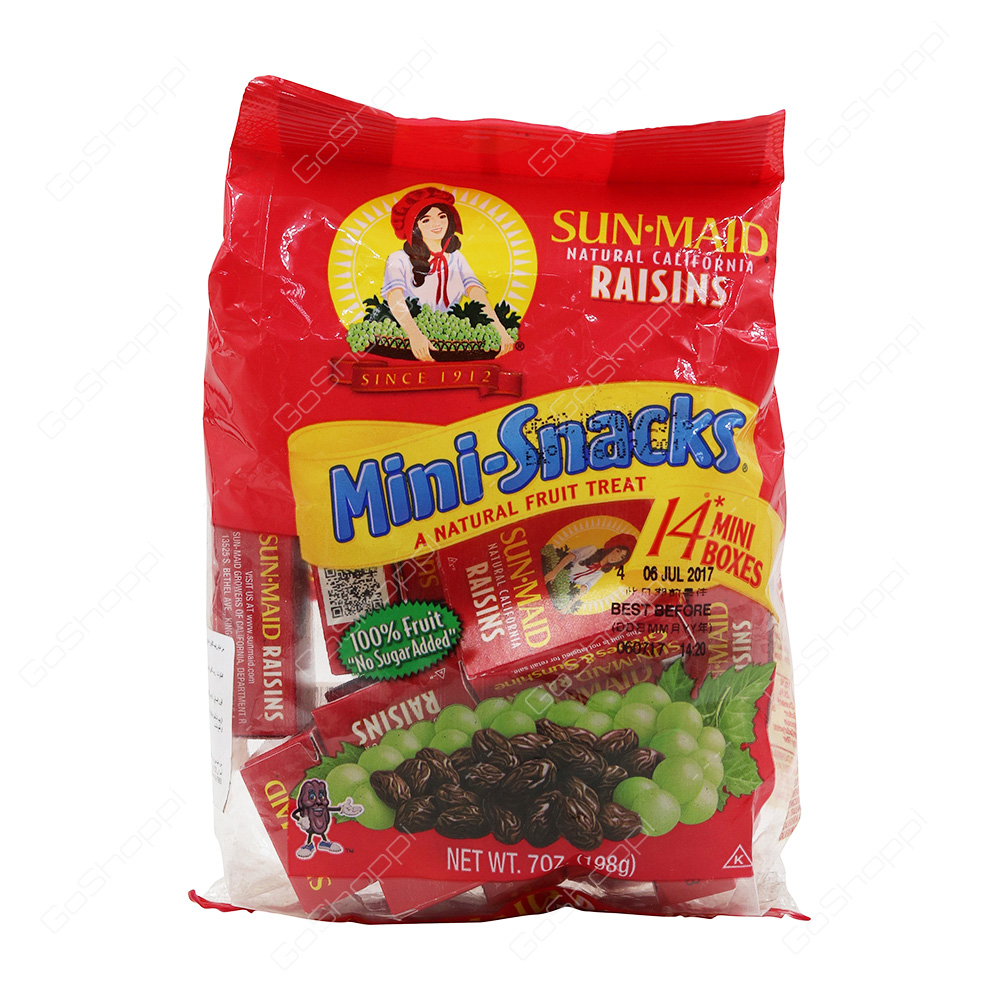 Sun Maid Natural California Raisins Mini Snacks 198 g