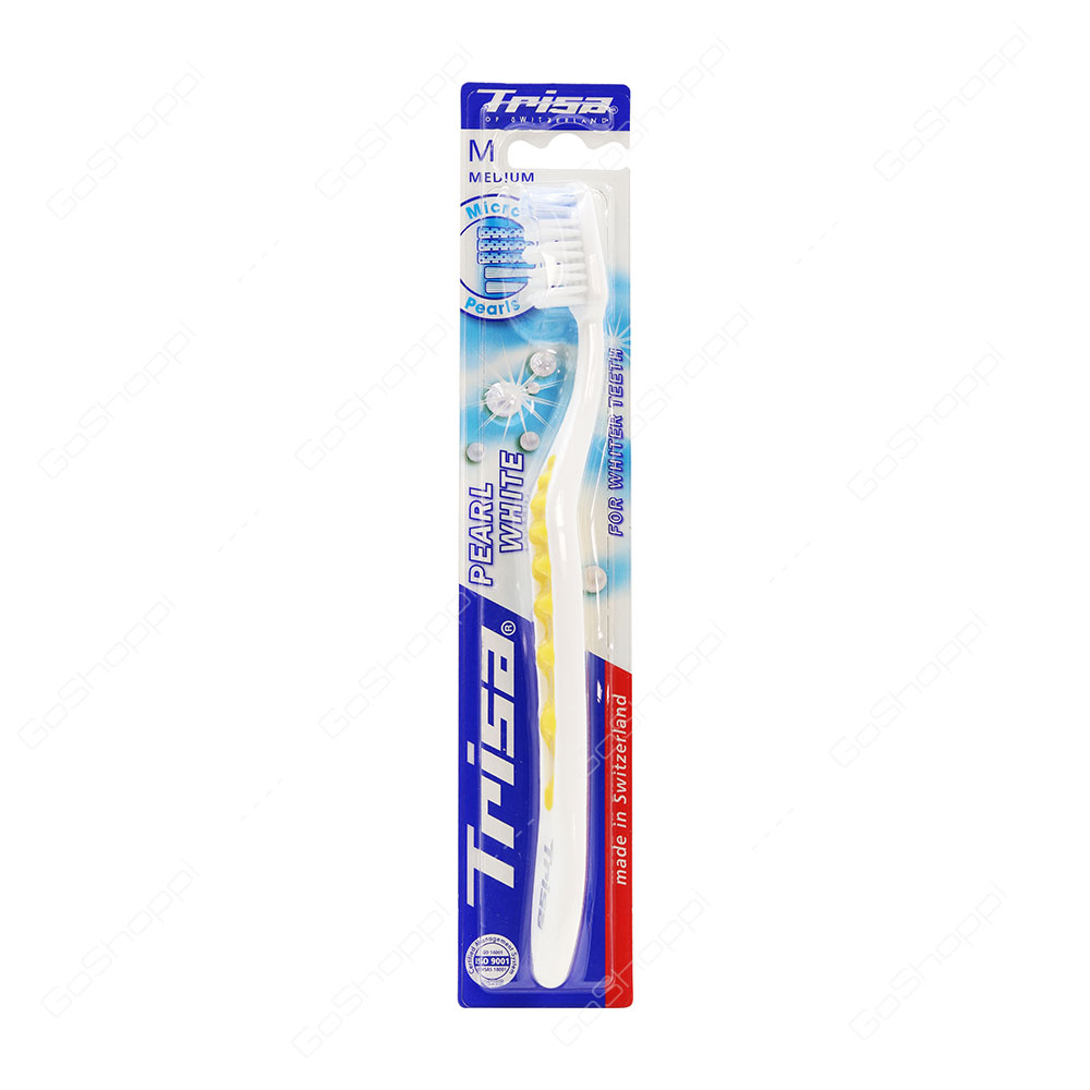 Trisa Pearl White Medium Toothbrush 1 pcs - Buy Online