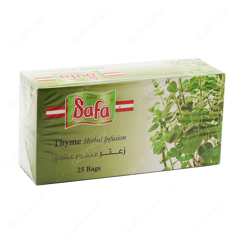 Zahrat Safa Thyme Herbal Infusion Tea Bags 25 Bags