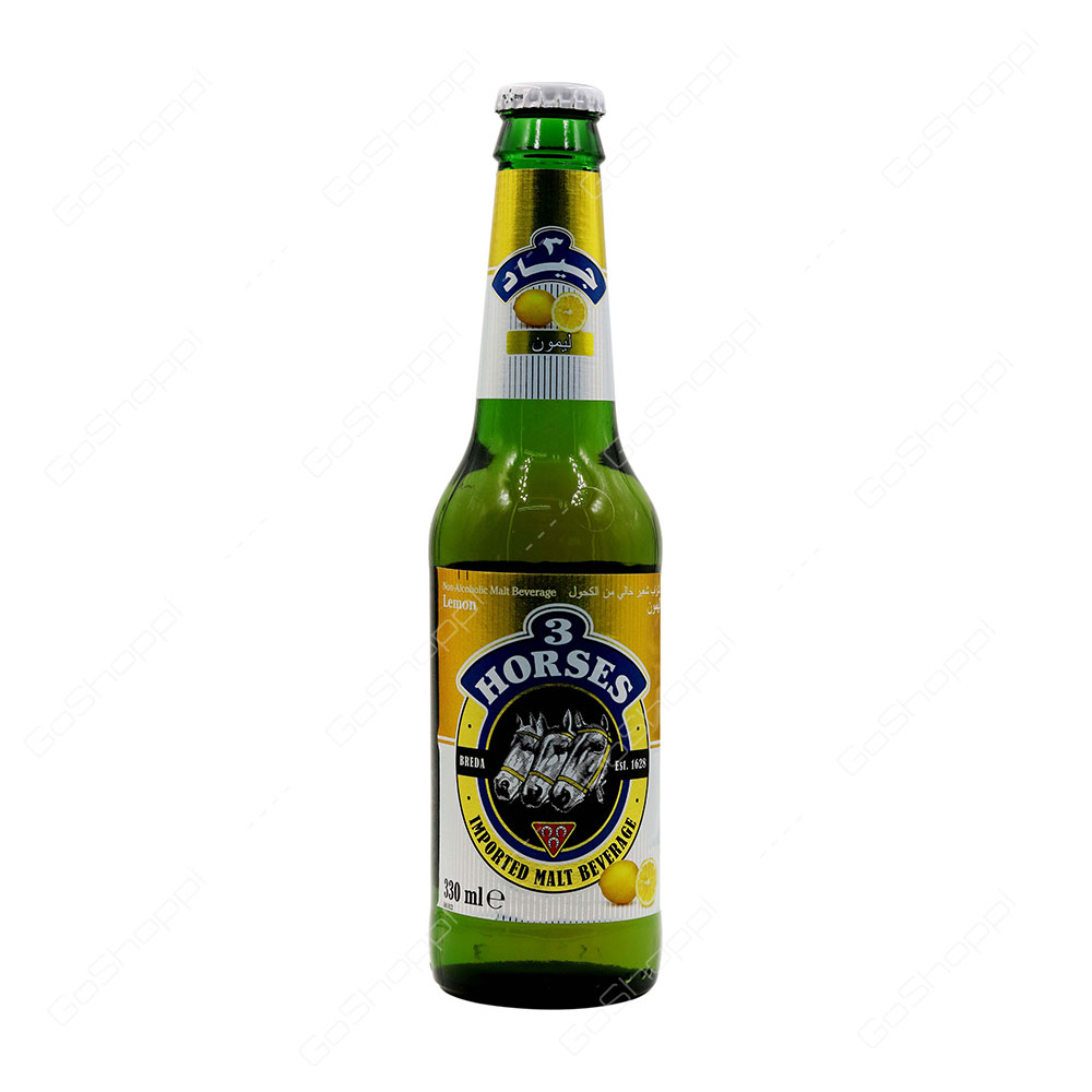 3 Horses Imported Malt Beverage Lemon 330 ml