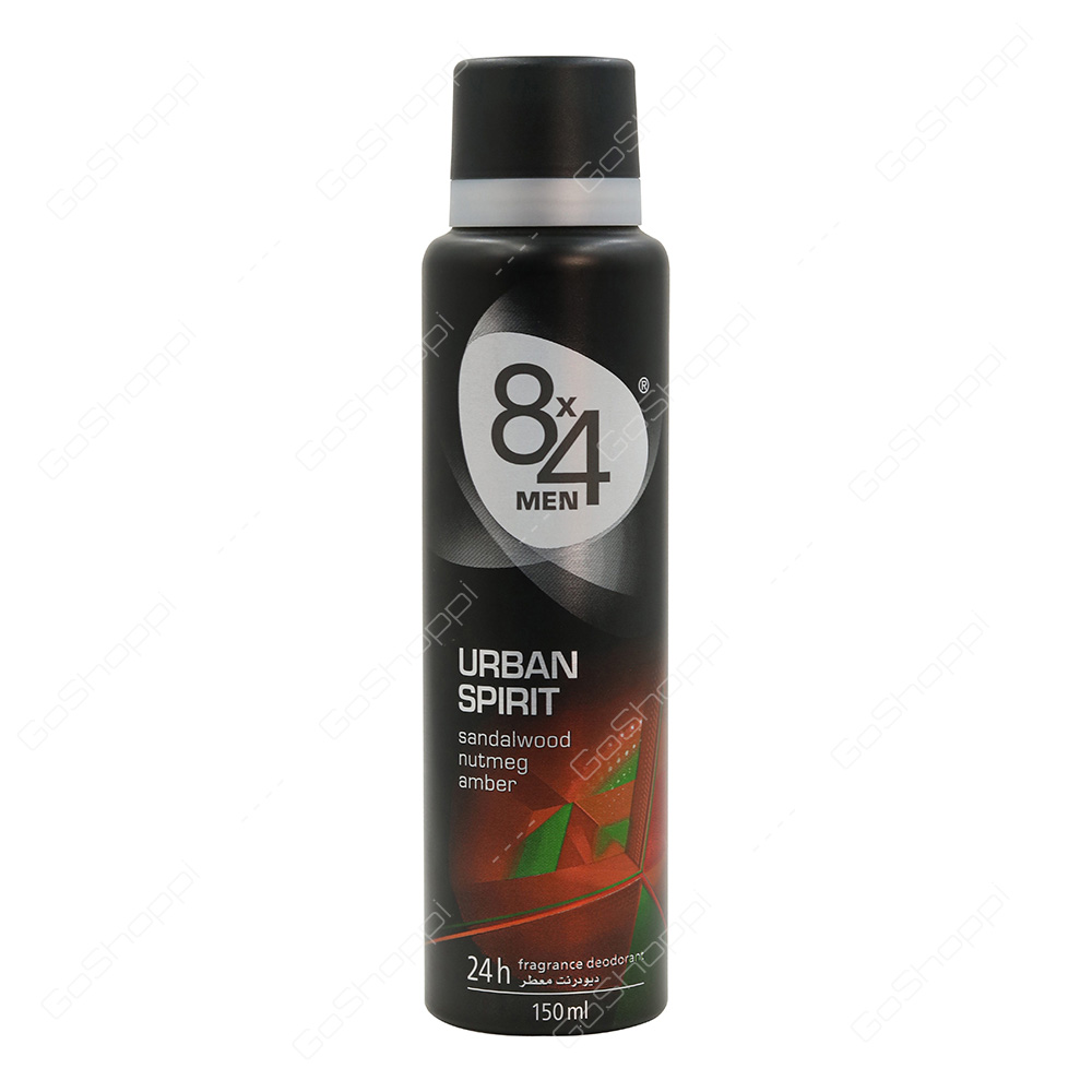 8X4 Men Urban Spirit Fragrance Deodorant 150 ml