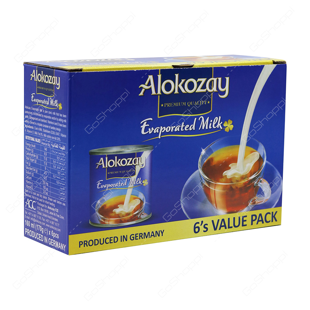 Alokozay Evaporated Milk 6X160 ml