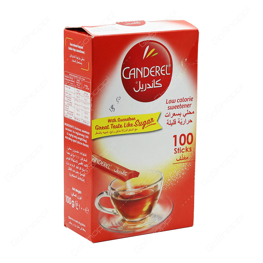 Canderel Low Calorie Sweetener 100 Sticks