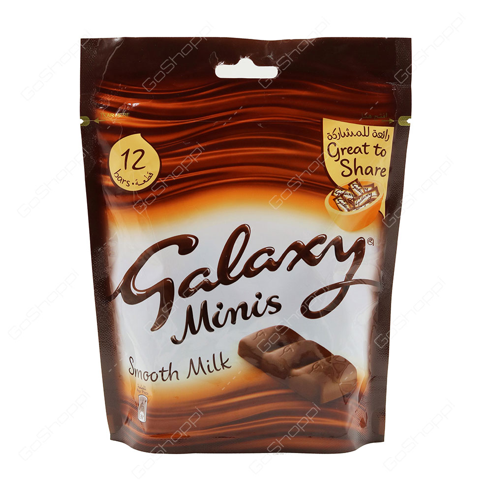 Galaxy Minis Smooth Milk Chocolates 12 Bars