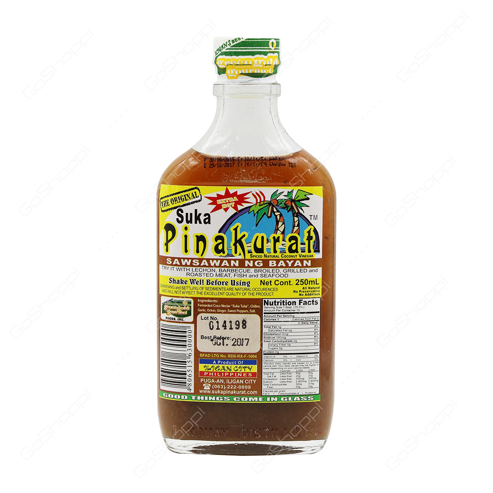 Suka Pinakurat Spiced Natural Coconut Vinegar 250 ml