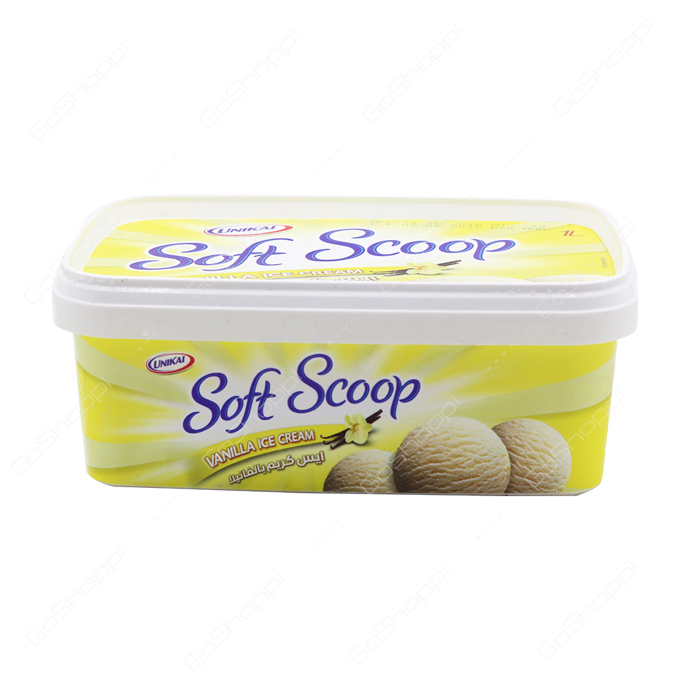 Unikai Soft Scoop Vanilla Ice Cream 1 l