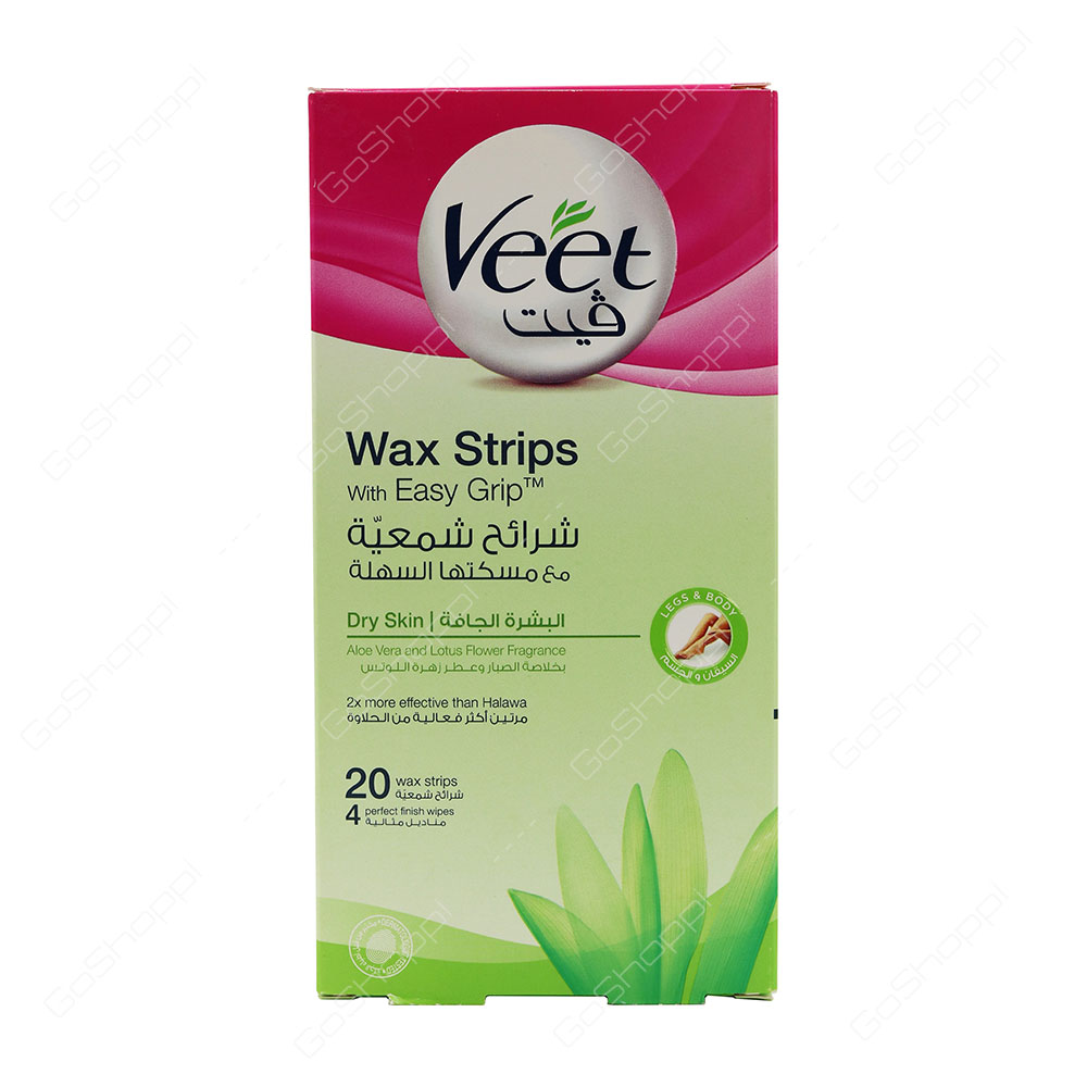 Veet Wax Strips Dry Skin 20 pcs - Buy Online