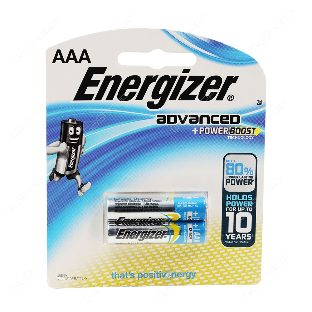 Energizer Advanced Power Boost AAA Batteries 2 Pack